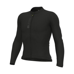 ALÉ Cyklistický dres s dlhým rukávom letný - PRAGMA COLOR BLOCK - čierna