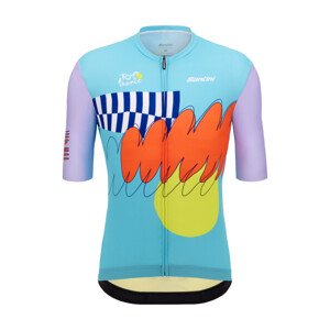 SANTINI Cyklistický dres s krátkym rukávom - TDF NICE - viacfarebná 2XL