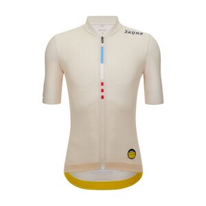 SANTINI Cyklistický dres s krátkym rukávom - TDF MAILLOT JAUNE - M. VENTOUX - ivory 2XL