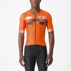 CASTELLI Cyklistický dres s krátkym rukávom - FREE SPEED 2 RACE - oranžová/modrá