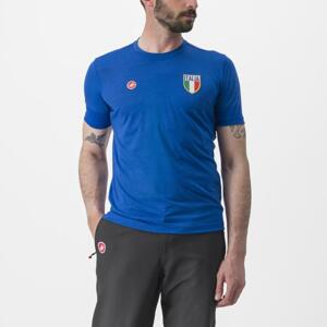CASTELLI Cyklistické tričko s krátkym rukávom - ITALIA MERINO - modrá 3XL