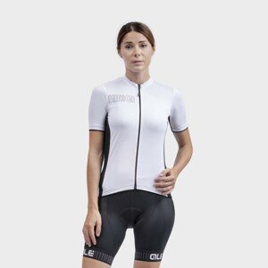 ALÉ Cyklistický dres s krátkym rukávom - SOLID COLOR BLOCK LADY - biela 3XL