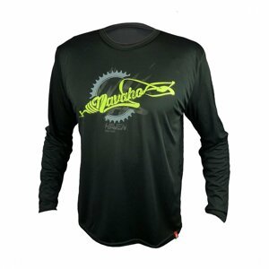 HAVEN Cyklistické tričko s dlhým rukávom - NAVAHO LONG MTB - čierna/zelená M