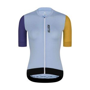 MONTON Cyklistický dres s krátkym rukávom - TRAVELER EVO LADY - fialová/modrá/žltá S