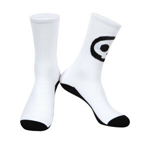 MONTON Cyklistické ponožky klasické - SKULL LADY - biela/čierna