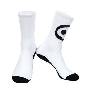 MONTON Cyklistické ponožky klasické - SKULL - biela/čierna UNI