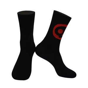 MONTON Cyklistické ponožky klasické - SKULL - čierna/červená UNI