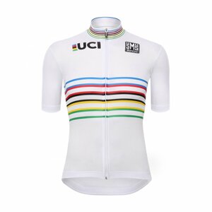 SANTINI Cyklistický dres s krátkym rukávom - UCI WORLD CHAMPION - biela 4XL