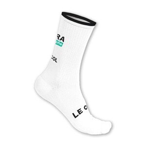 LE COL Cyklistické ponožky klasické - BORA HANSGROHE 2023 - biela