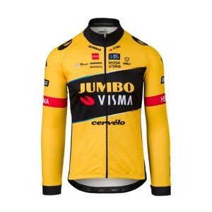 AGU Cyklistický dres s dlhým rukávom letný - JUMBO-VISMA 2023 - čierna/žltá M