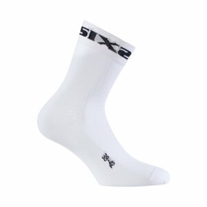 SIX2 Cyklistické ponožky klasické - WHITE SHORT - biela 35-38
