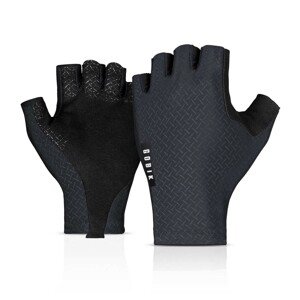 GOBIK Cyklistické rukavice krátkoprsté - BLACK MAMBA - šedá/čierna 2XL