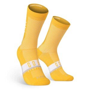 GOBIK Cyklistické ponožky klasické - LIGHTWEIGHT - žltá S-M