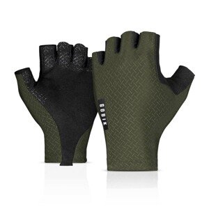 GOBIK Cyklistické rukavice krátkoprsté - BLACK MAMBA - čierna/zelená L