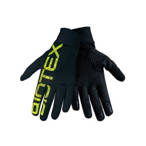 BIOTEX Cyklistické rukavice dlhoprsté - THERMAL TOUCH GEL - čierna/žltá M