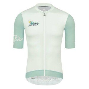 MONTON Cyklistický dres s krátkym rukávom - FUNNYBUGS - svetlo modrá/biela L