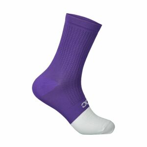 POC Cyklistické ponožky klasické - FLAIR - fialová/biela S