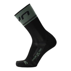 UYN Cyklistické ponožky klasické - ONE LIGHT - čierna/zelená 42-44