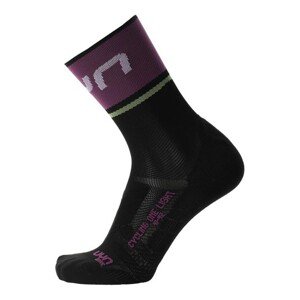 UYN Cyklistické ponožky klasické - ONE LIGHT LADY - čierna/fialová 35-36