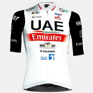 PISSEI Cyklistický dres s krátkym rukávom - UAE 2023 - biela/čierna/červená L