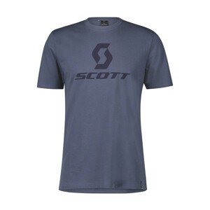 SCOTT Cyklistické tričko s krátkym rukávom - ICON SS - modrá XL