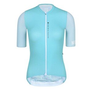 MONTON Cyklistický dres s krátkym rukávom - CHECHEN LADY - svetlo modrá L