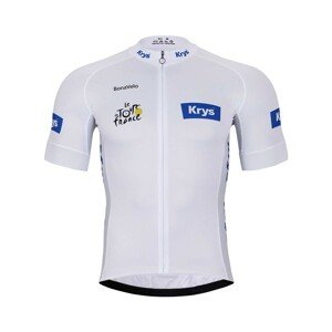 BONAVELO Cyklistický dres s krátkym rukávom - TOUR DE FRANCE 2023 - biela XL