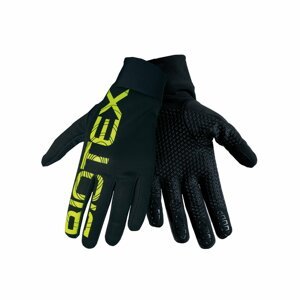 BIOTEX Cyklistické rukavice dlhoprsté - THERMAL TOUCH GEL - čierna/žltá L