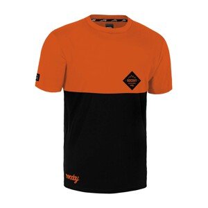 ROCDAY Cyklistický dres s krátkym rukávom - DOUBLE - čierna/oranžová XL