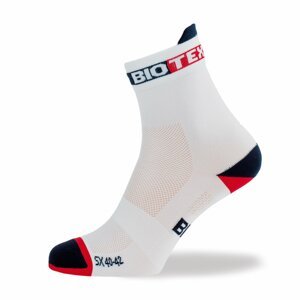 BIOTEX Cyklistické ponožky klasické - NET - biela 40-42
