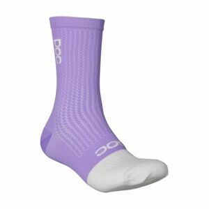 POC Cyklistické ponožky klasické - FLAIR  - fialová/biela S