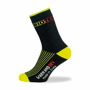 BIOTEX Cyklistické ponožky klasické - TERMO - žltá/čierna 43-44