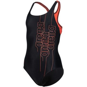 Arena girls swimsuit swim pro back graphic black/floreale 152cm