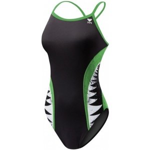 Dámske plavky tyr shark bite diamondfit black/green 30