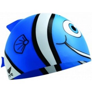 Plavecká čiapka tyr silicone cap happy fish modrá