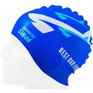 Plavecká čiapka borntoswim dad swimming cap modrá