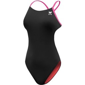Dámske plavky tyr solid cutoutfit black/pink 28