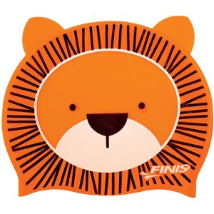 Detská plavecká čiapka finis animal heads lion oranžová