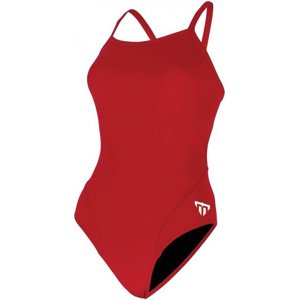 Dámske plavky michael phelps solid mid back red/white 30