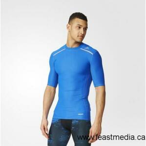 Adidas  tričko TechFit CHILL SS blue Velikost: M
