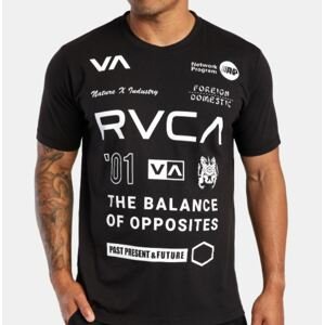 RVCA tričko All Brand Ss black Velikost: S