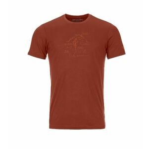 Ortovox tričko 120 Tec Lefatscher Topo T-Shirt clay orange Velikost: XL