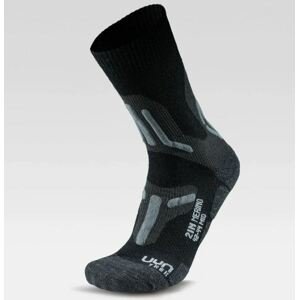 UYN ponožky Woman Trekking 2In Merino Mid Socks black grey Velikost: 39-40