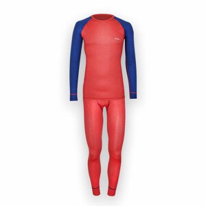 Pánsky merino set – tričko a spodky - červená / tmavo modrá, XXL - Large