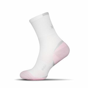 Clima Plus Bambusové ponožky - bielo-ružová, M (41-43)